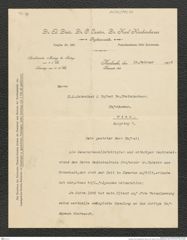 Nachlass Franz Steindachner, Brief von Ed. Dietz an Franz Steindachner (18.02.1914), Inv.Nr. 193.18, Seite 1